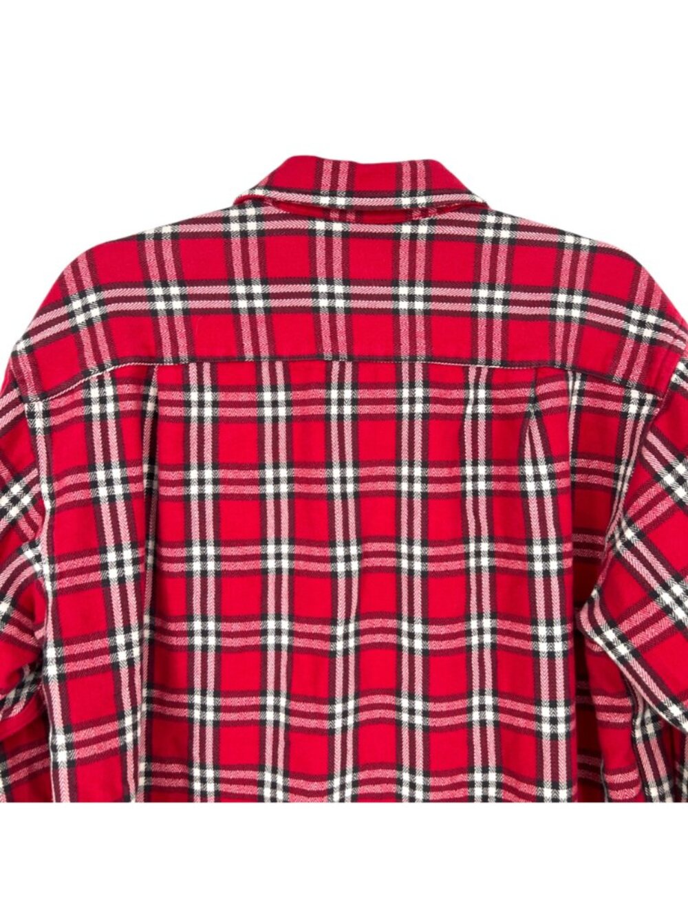 GAP Men’s Shirt Red Plaid Tartan Long Sleeve Button Up Pocket Cotton Size Small - Picture 5 of 9